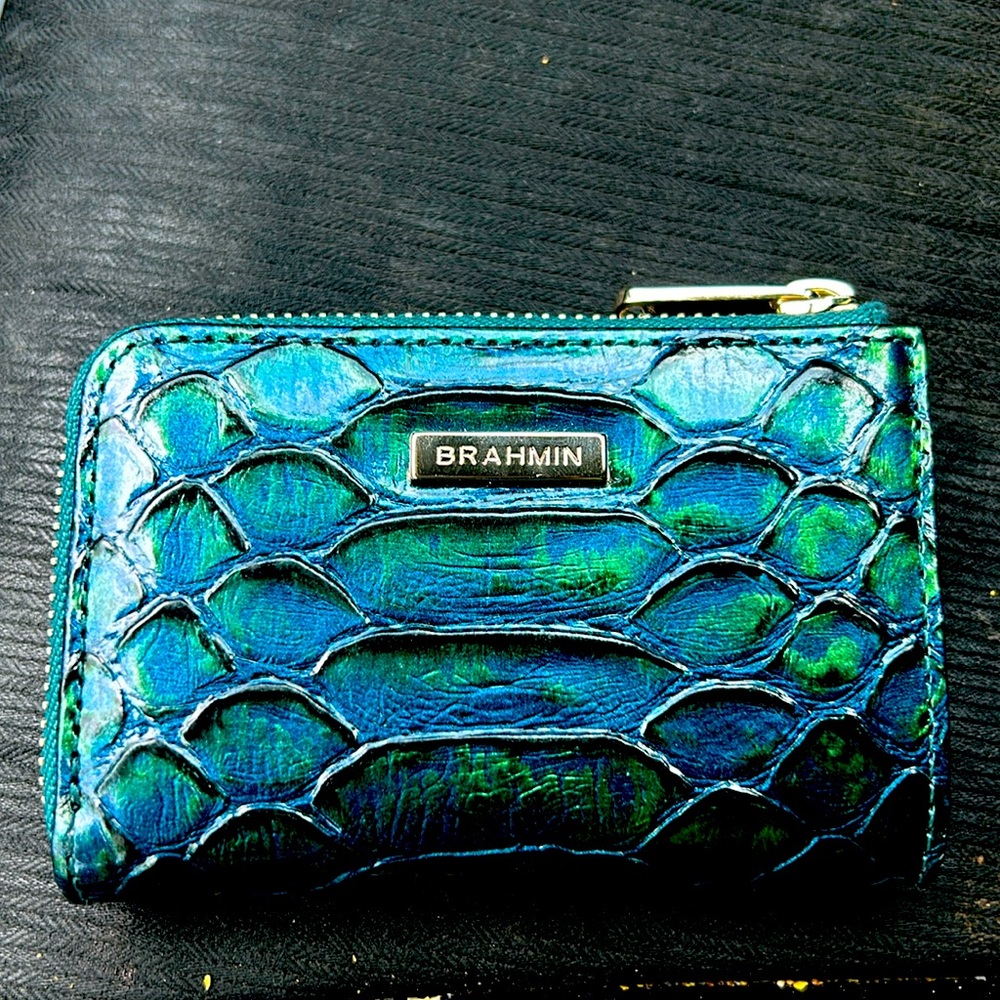 Brahmin Blue and Green Wallet